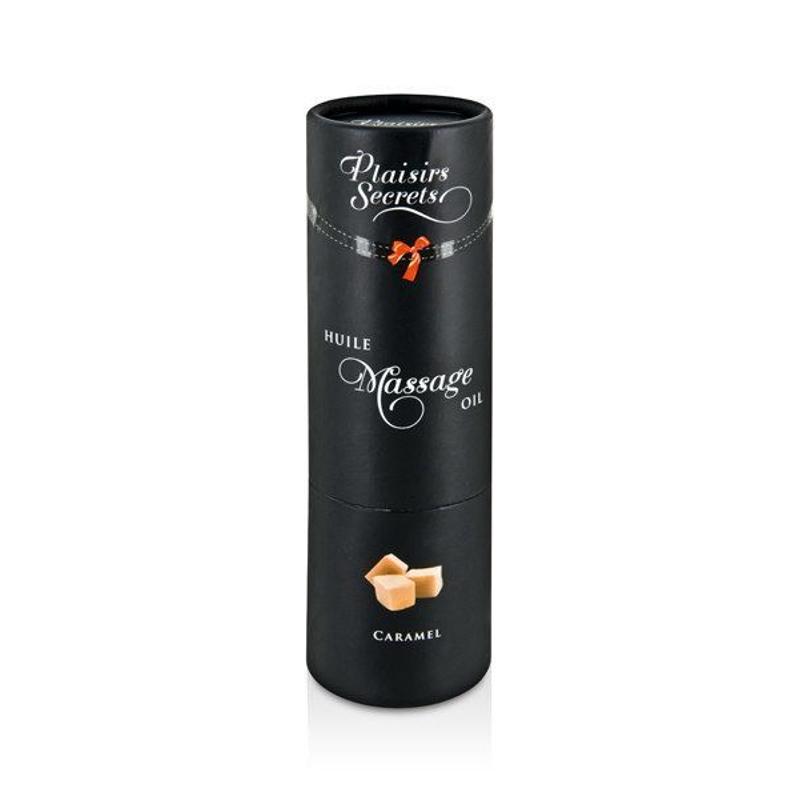 Масажна олія Plaisirs Secrets Caramel (59 мл) з афродизіаками, їстівна, подарункове паковання