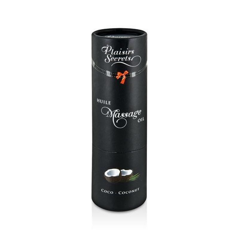 Масажна олія Plaisirs Secrets Coconut (59 мл) з афродизіаками, їстівна, подарункова упаковка