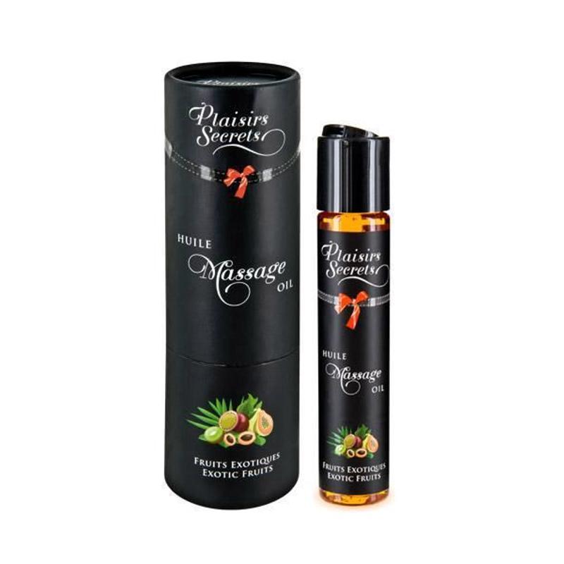 Масажна олія Plaisirs Secrets Exotic Fruits (59мл) з афродизіаками їстівна, подарункове паковання - зображення 1