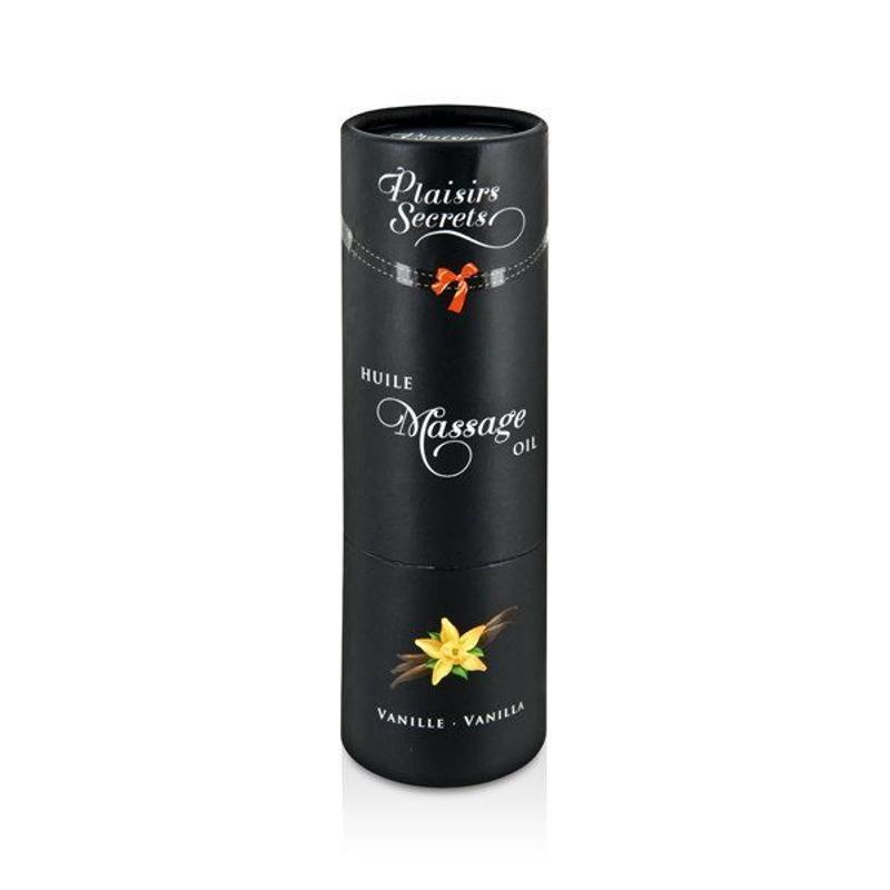 Масажна олія Plaisirs Secrets Vanilla (59 мл) з афродизіаками, їстівна, подарункове паковання