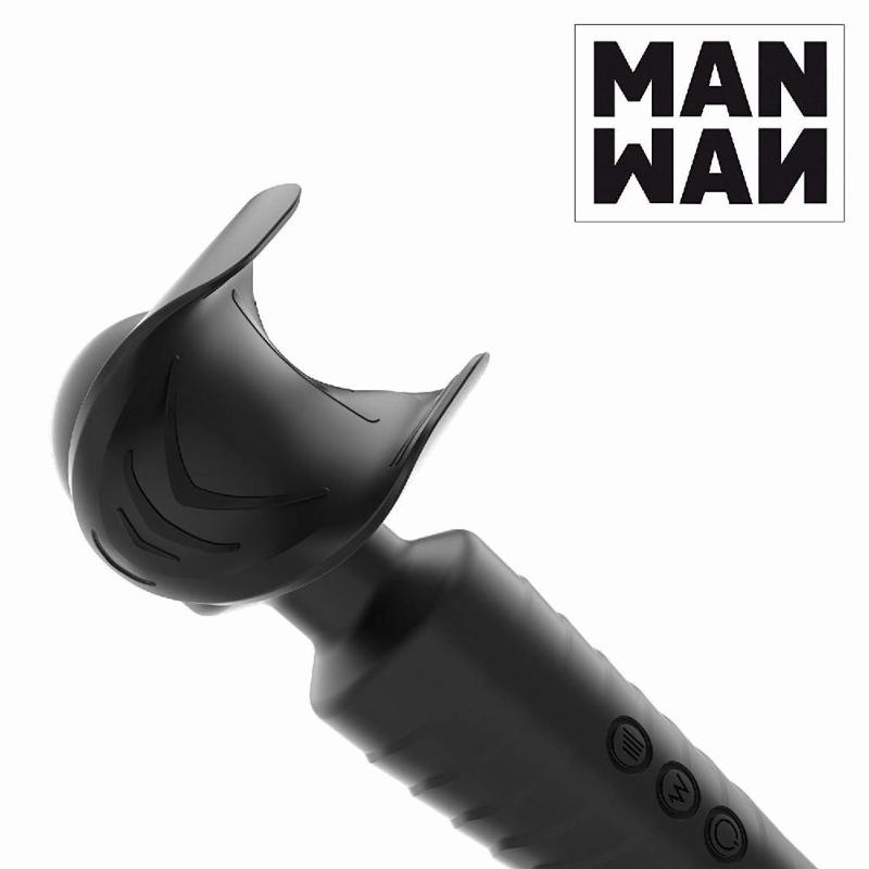 Мастурбатор-вібромасажер Manwan MAN.WAND, відмінно для пар, вібро-мінет, 20 режимів