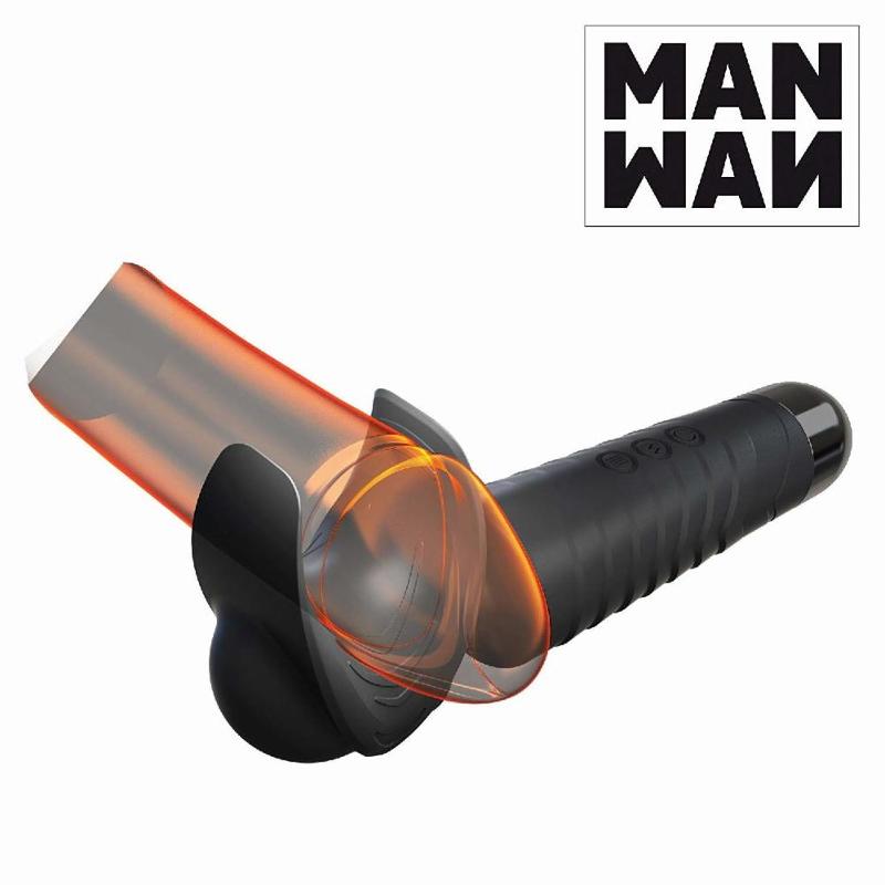 Мастурбатор-вібромасажер Manwan MAN.WAND, відмінно для пар, вібро-мінет, 20 режимів