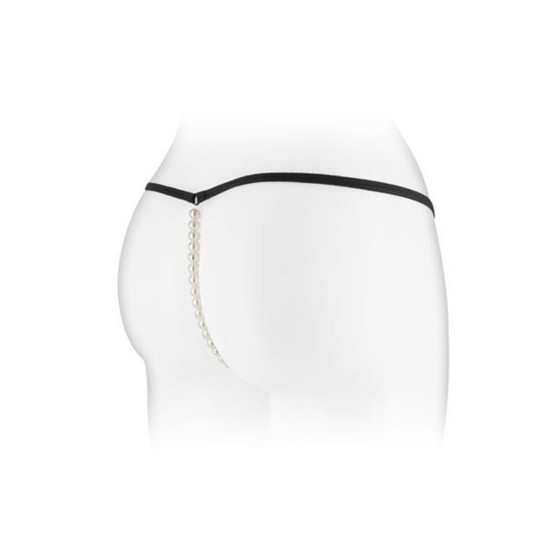 Трусики-стрінги з перлинною ниткою Fashion Secret VENUSINA Black