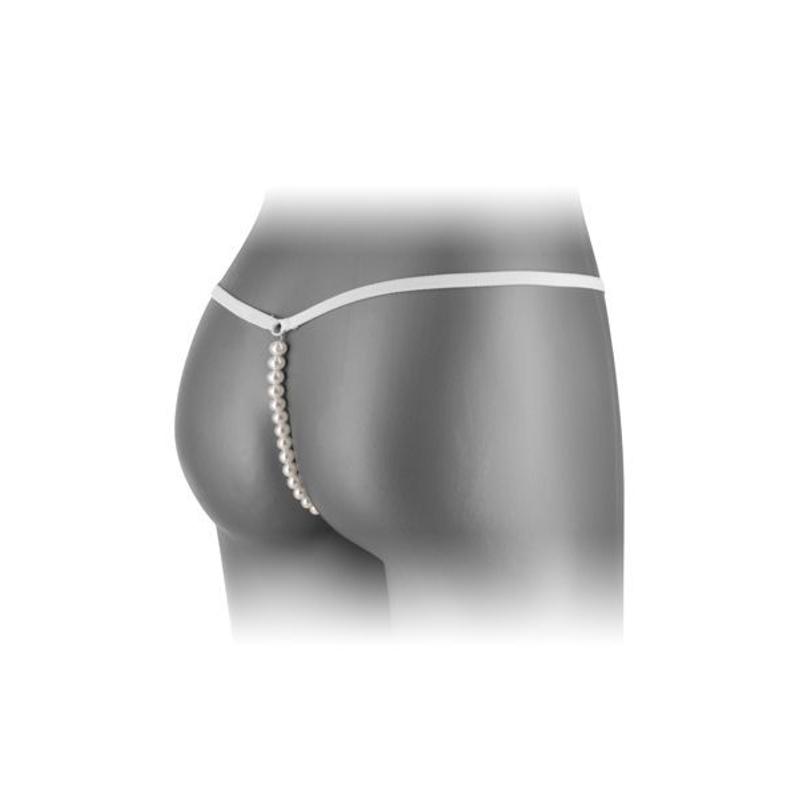 Трусики-стрінги з перлинною ниткою Fashion Secret VENUSINA White