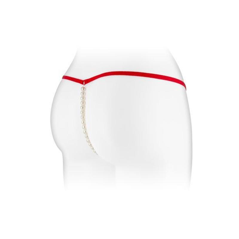 Трусики-стрінги з перлинною ниткою Fashion Secret VENUSINA Red