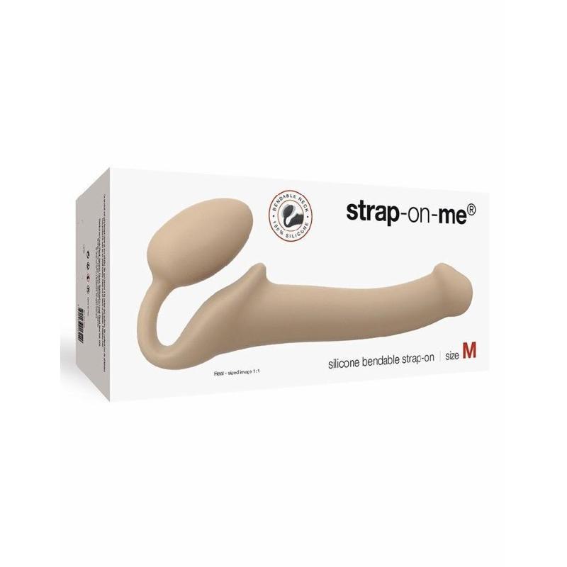 Безремінний страпон Strap-On-Me Flesh M, повністю регульований, діаметр 3,3 см