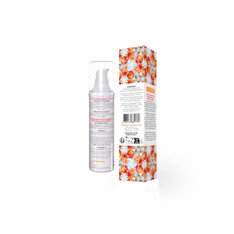 Масажна олія EXSENS Organic White Peach 50мл розігрівальна, без цукру, без парабенів, їстівна