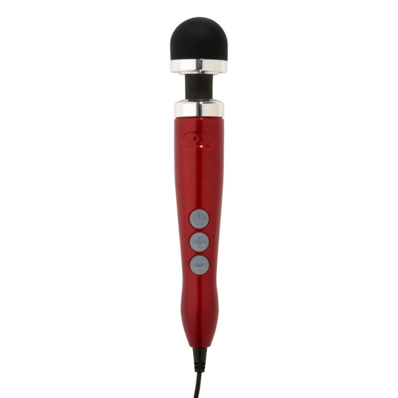 Вібромасажер DOXY Die Cast 3 Candy Red, дуже потужний, живлення 220В, металевий корпус - зображення 1