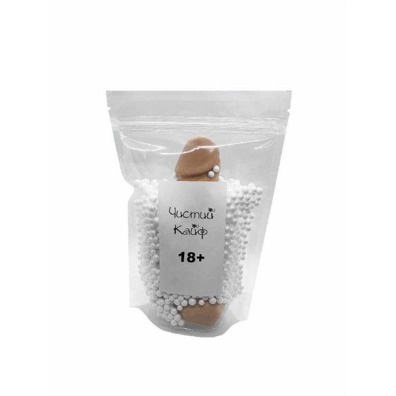 Мило у формі пеніса Чистий Кайф Brown size M, крафтове мило-член, натуральне