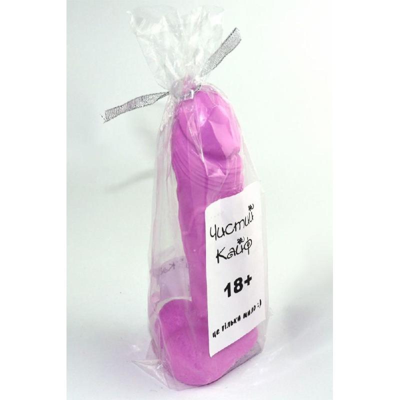 Мыло в форме пениса Чистый Кайф Violet size L, крафтове мило-член, натуральне