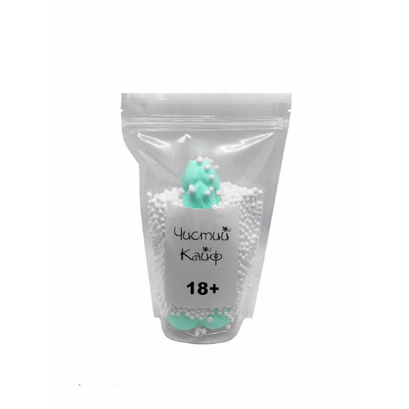 Мило у формі пеніса Чистий Кайф Turquoise size L, крафтове мило-член, натуральне