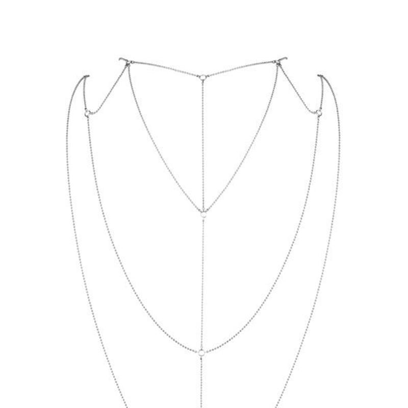 Ланцюжок для спини Bijoux Indiscrets Magnifique Back and Cleavage Chain - Silver, прикраса для тіла