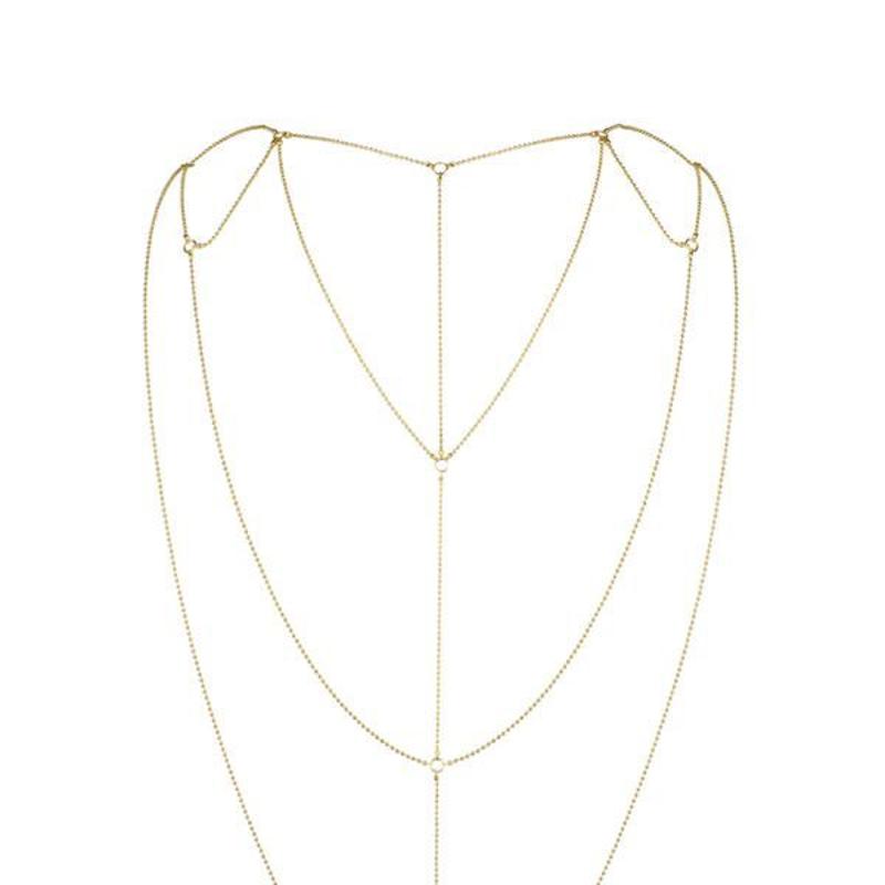 Ланцюжок для спини Bijoux Indiscrets Magnifique Back and Cleavage Chain - Gold, прикраса для тіла