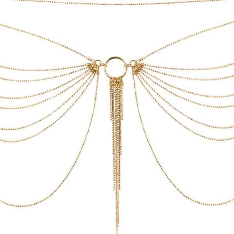 Ланцюжок на трусики або ліф Bijoux Indiscrets MAGNIFIQUE Waist Chain - Gold, прикраса на тіло