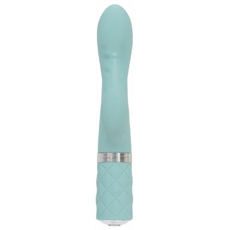 Розкішний вібратор-кролик Pillow Talk - Kinky Teal з кристалом Сваровські, потужний