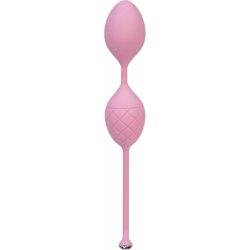 Розкішні вагінальні кульки PILLOW TALK - Frisky Pink з кристалом, діаметр 3,2 см, вага 49-75гр