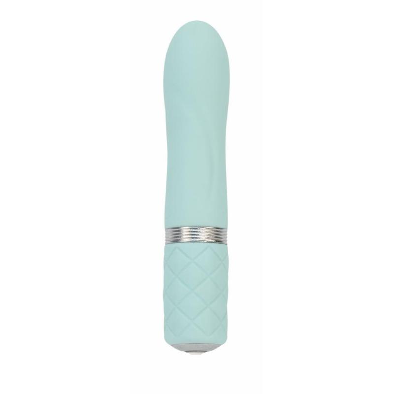Розкішний вібратор PILLOW TALK - Flirty Teal з кристалом Swarovski, гнучка головка