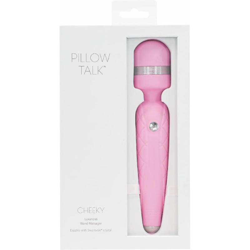 Розкішний вібромасажер PILLOW TALK - Cheeky Pink з кристалом Swarovsky, плавне підвищення потужності