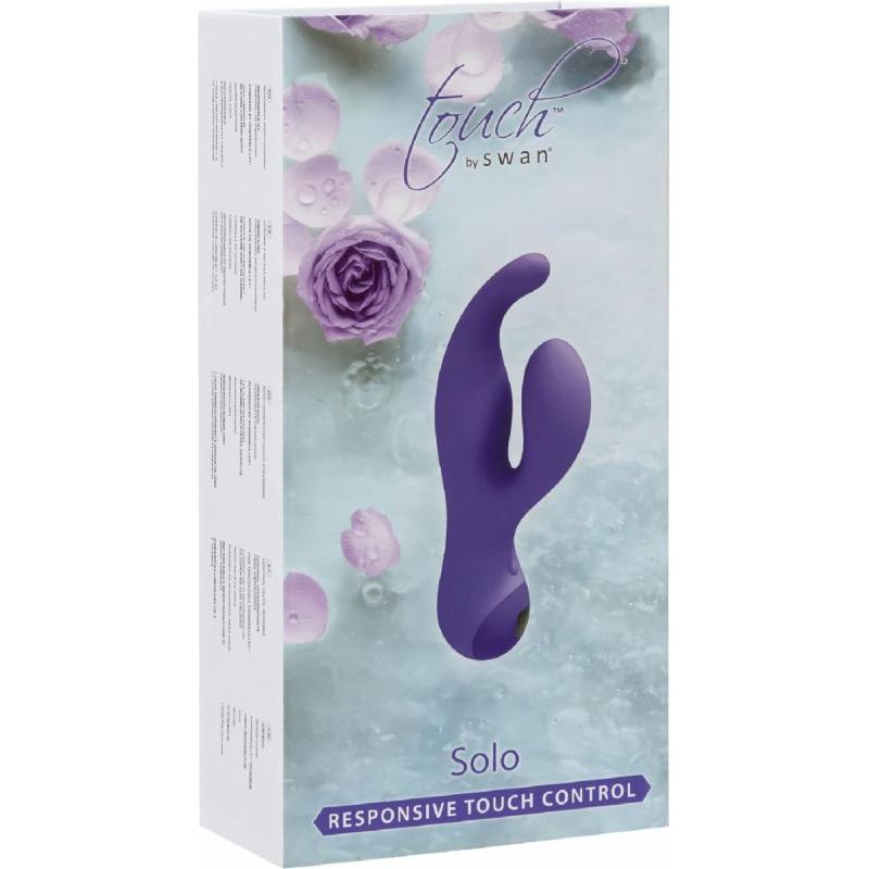 Вібратор-кролик з сенсорним управлінням Touch by SWAN - Solo Purple, глибока вібрація, для точки G
