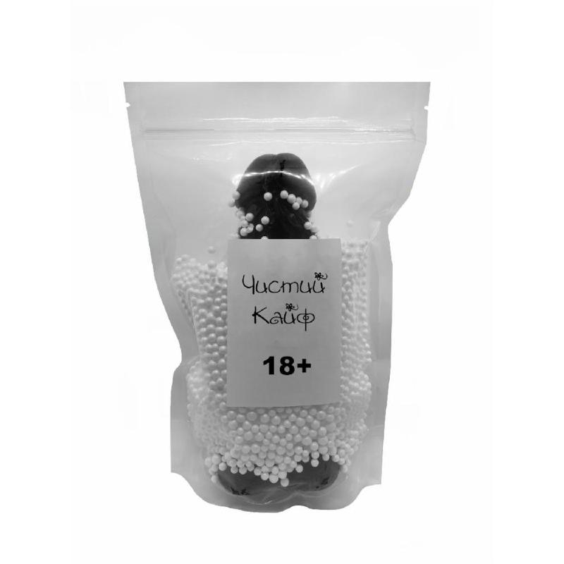 Мило у формі пеніса Чистий Кайф Black size XL, крафтове мило-член, натуральне