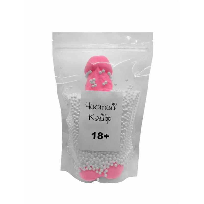 Мило у формі пеніса Чистий Кайф Pink size XL, крафтове мило-член, натуральне