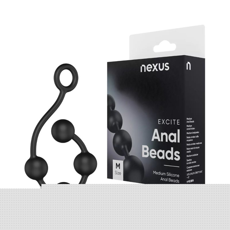 Анальні кульки Nexus Excite Medium Anal Beads, силікон, макс. діаметр 2,5 см