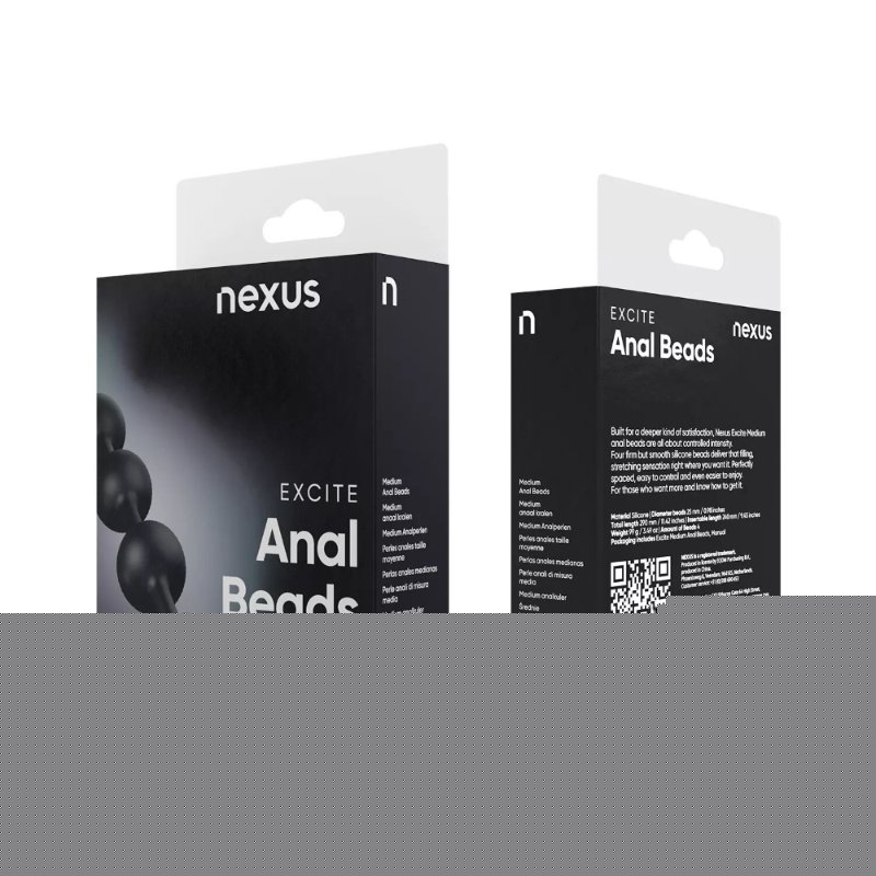 Анальні кульки Nexus Excite Medium Anal Beads, силікон, макс. діаметр 2,5 см