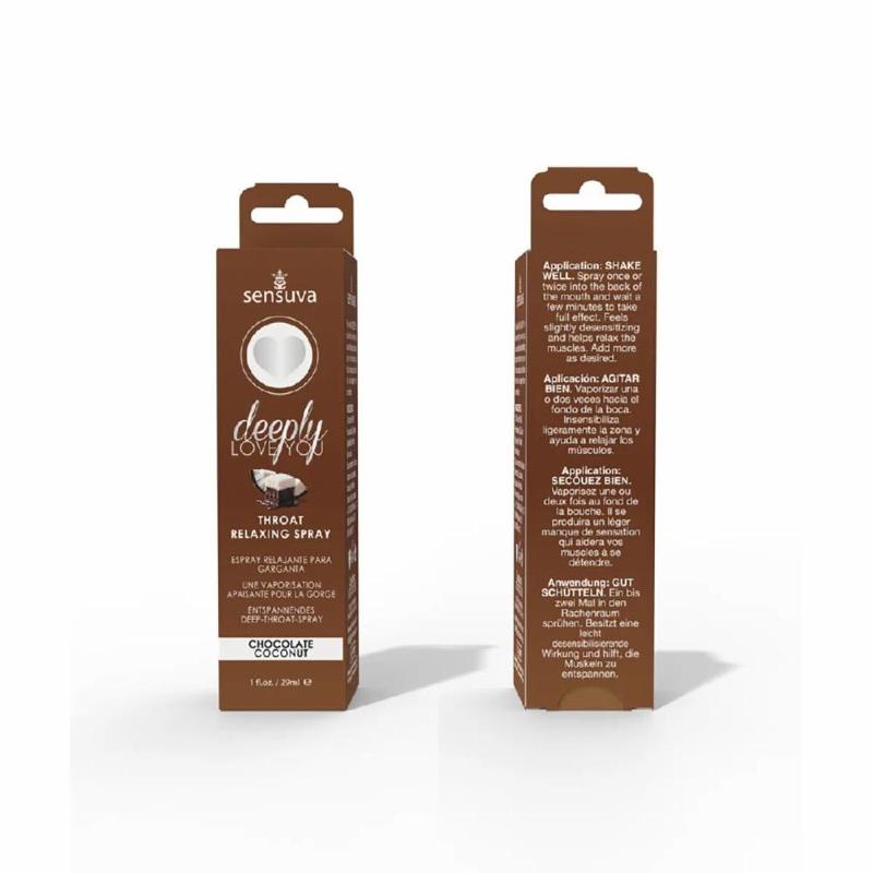 Спрей для мінету Sensuva Deeply Love You Chocolate Coconut (29 мл), для глубокого мінету