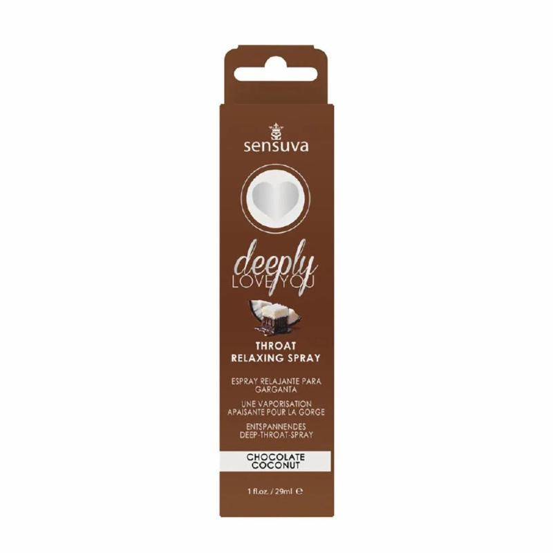 Спрей для мінету Sensuva Deeply Love You Chocolate Coconut (29 мл), для глубокого мінету