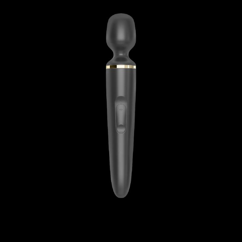 Вібромасажер Satisfyer Wand-er Woman (Black/Gold), водонепроникний, потужний, розмір XXL