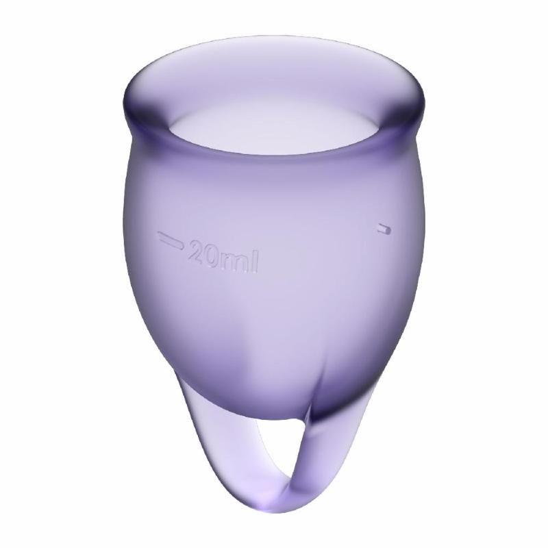 Набір менструальних чаш Satisfyer Feel Confident (lila), 15мл та 20мл, без мішечка