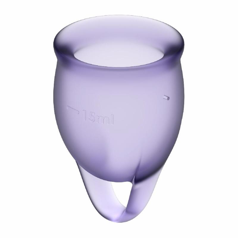 Набір менструальних чаш Satisfyer Feel Confident (lila), 15мл та 20мл, без мішечка