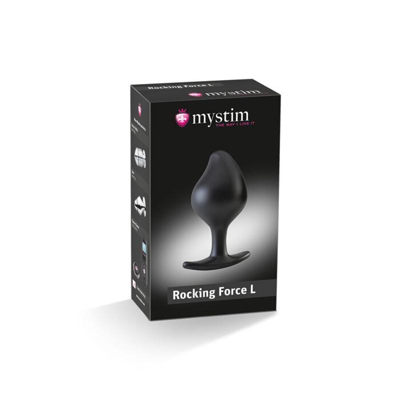 Силіконова анальна пробка Mystim Rocking Force L для електростимулятора, діаметр 4,7 см