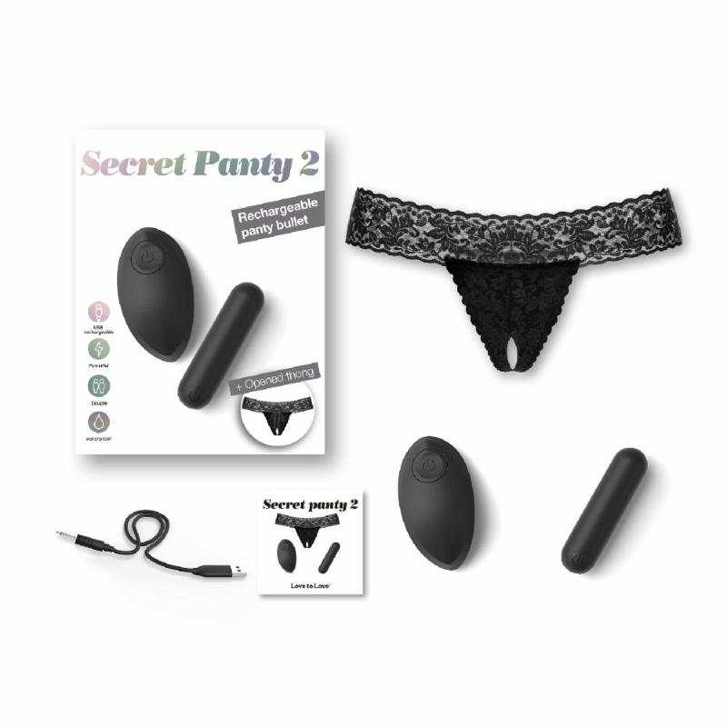 Вібротрусики Love To Love SECRET PANTY 2, в комплекті трусики, віброкуля, пульт ДК, 10 режимів роботи