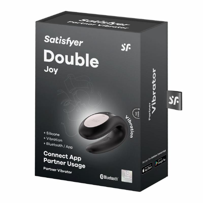 Смарт-вібратор для пар Satisfyer Double Joy Black із широким кліторальним стимулятором