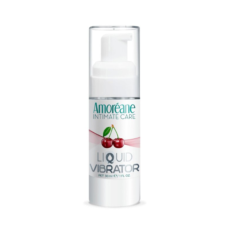 Лубрикант з ефектом вібрації Amoreane Med Liquid Vibrator Cherry (30 мл) - зображення 1