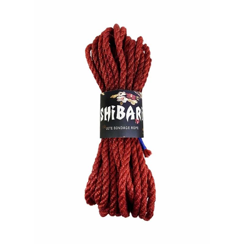 Джутова мотузка для шібарі Feral Feelings Shibari Rope, 8 м червона - зображення 1