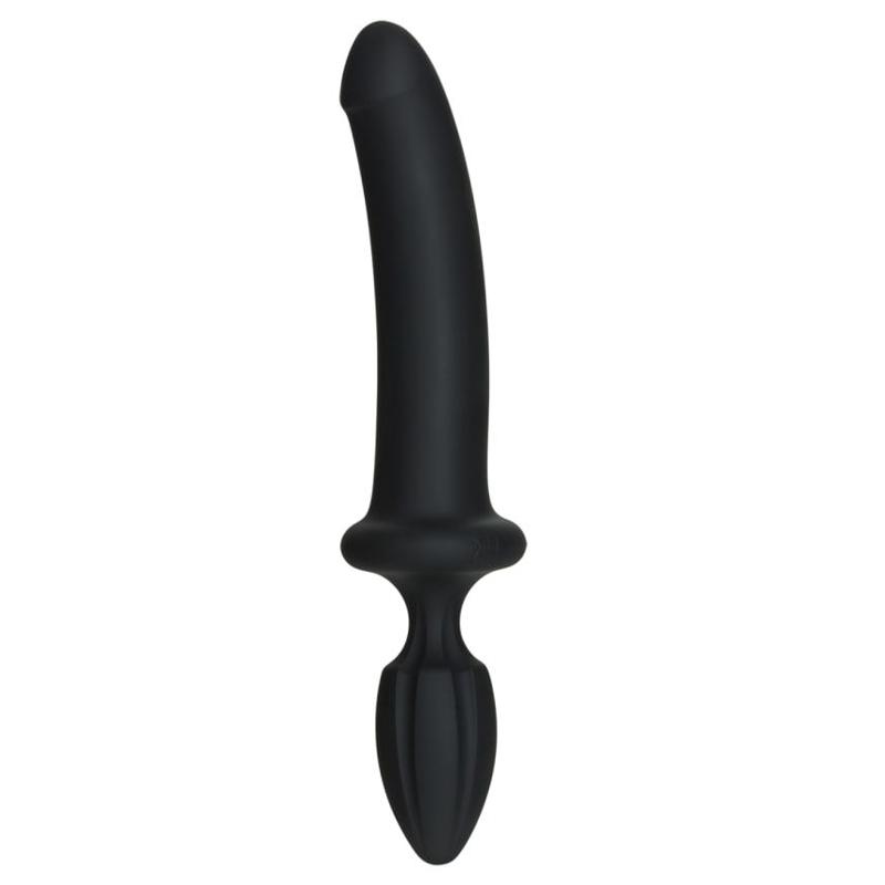 Анальний плаг з ділдо Doc Johnson Kink - Dual Density SECONDSKYN Fuck Plug - Black - зображення 1