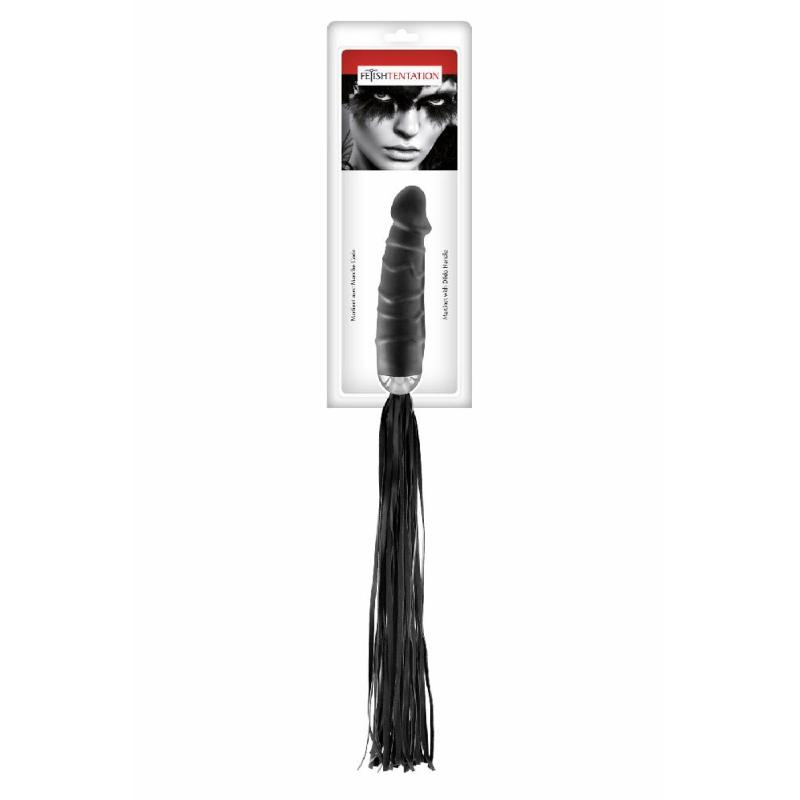 Флогер з ручкою-дилдо Fetish Tentation Whip with Dildo Handle