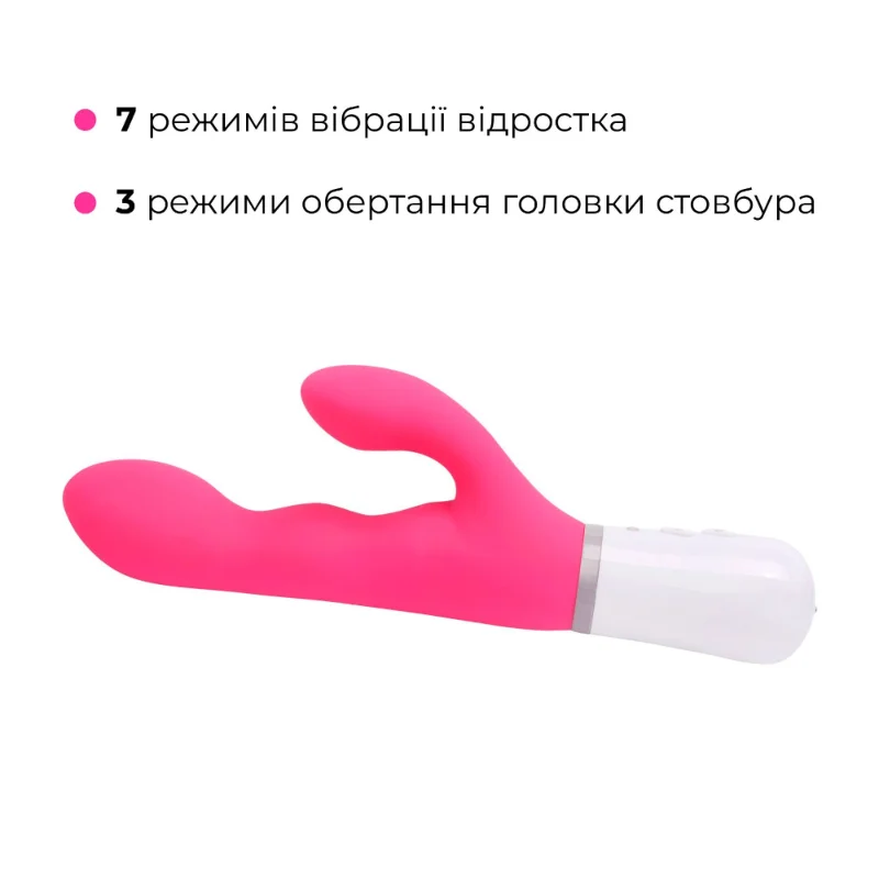 Смарт вібратор-кролик Lovense Nora з обертовим стовбуром