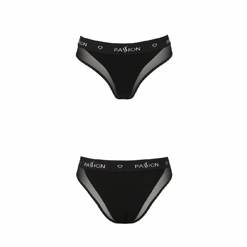 Трусики з прозорою вставкою Passion PS002 PANTIES XL, black
