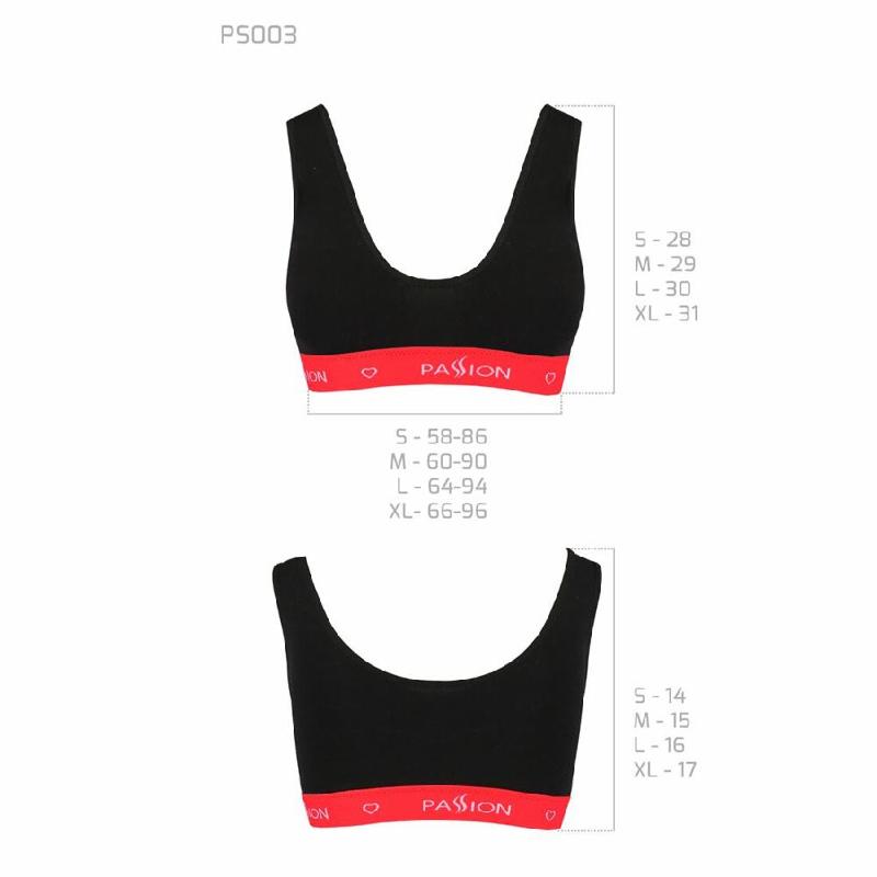 Спортивний топ на широких бретелях Passion PS003 TOP M, black