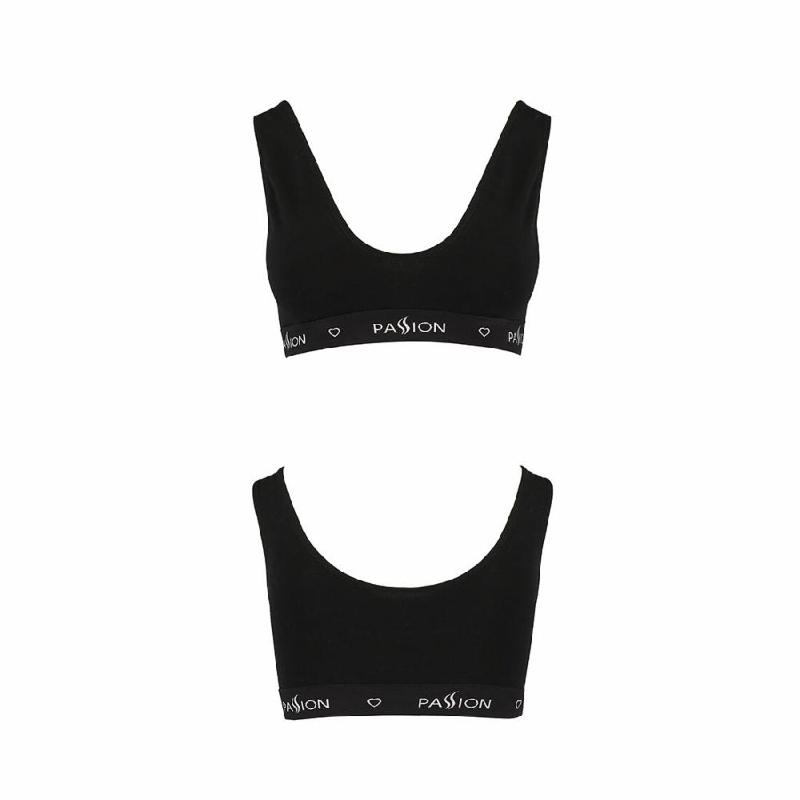 Спортивний топ з широкою гумкою Passion PS004 TOP XL, black