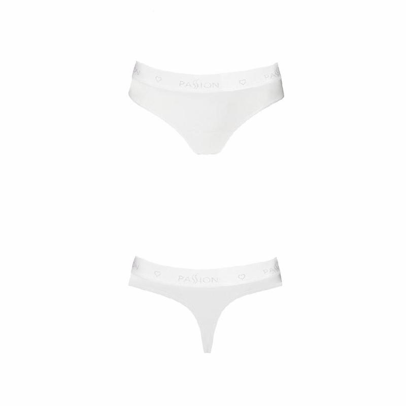 Трусики-бразиліана з бавовни Passion PS005 PANTIES L, white