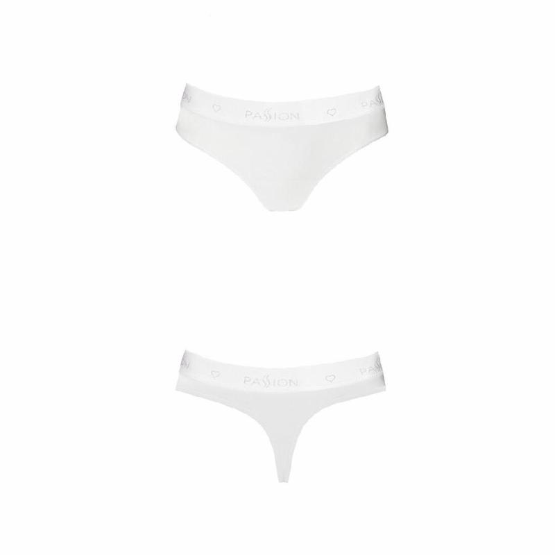 Трусики-бразиліана з бавовни Passion PS005 PANTIES M, white