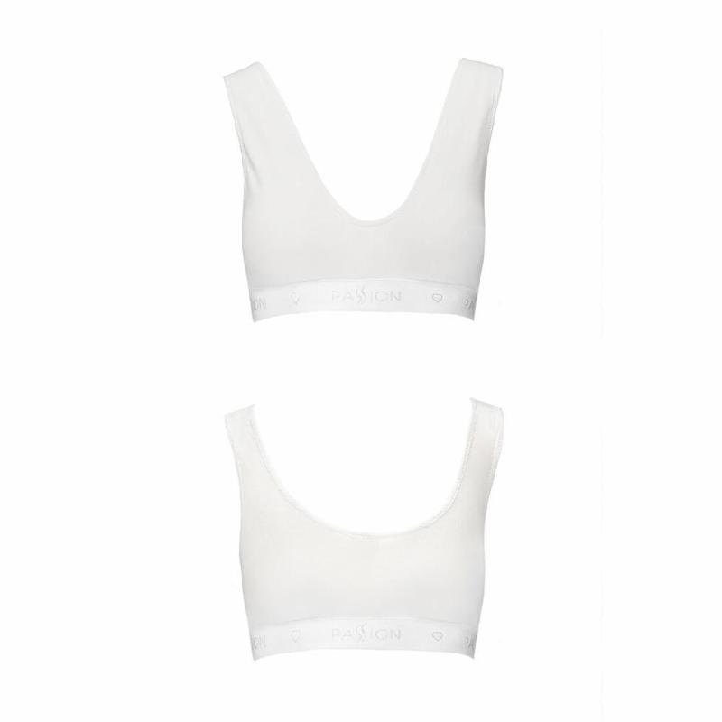 Спортивний топ з еластичної бавовни Passion PS005 TOP L, white