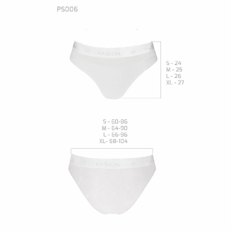 Трусики з прозорою вставкою Passion PS006 PANTIES L, white