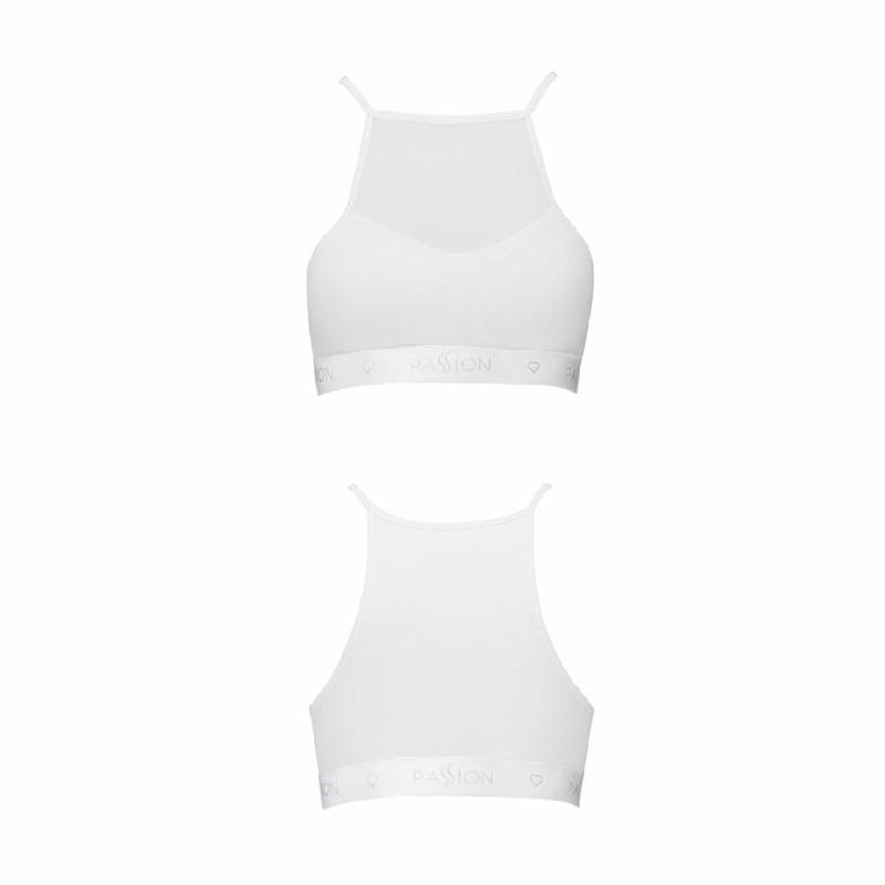 Спортивний топ з прозорою вставкою Passion PS006 TOP M, white