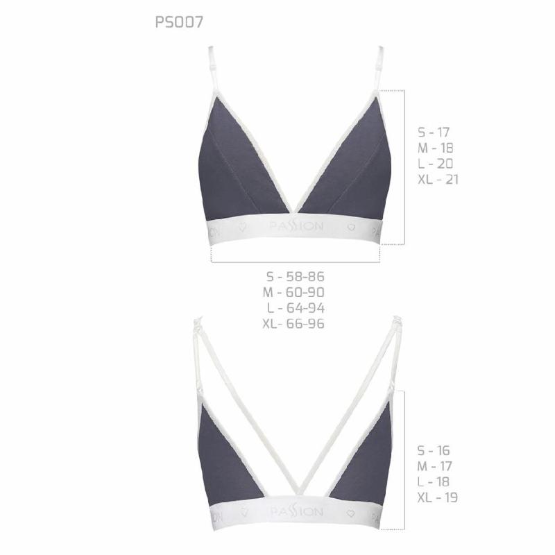 Спортивний топ з подвійними бретелями Passion PS007 TOP S, dark grey