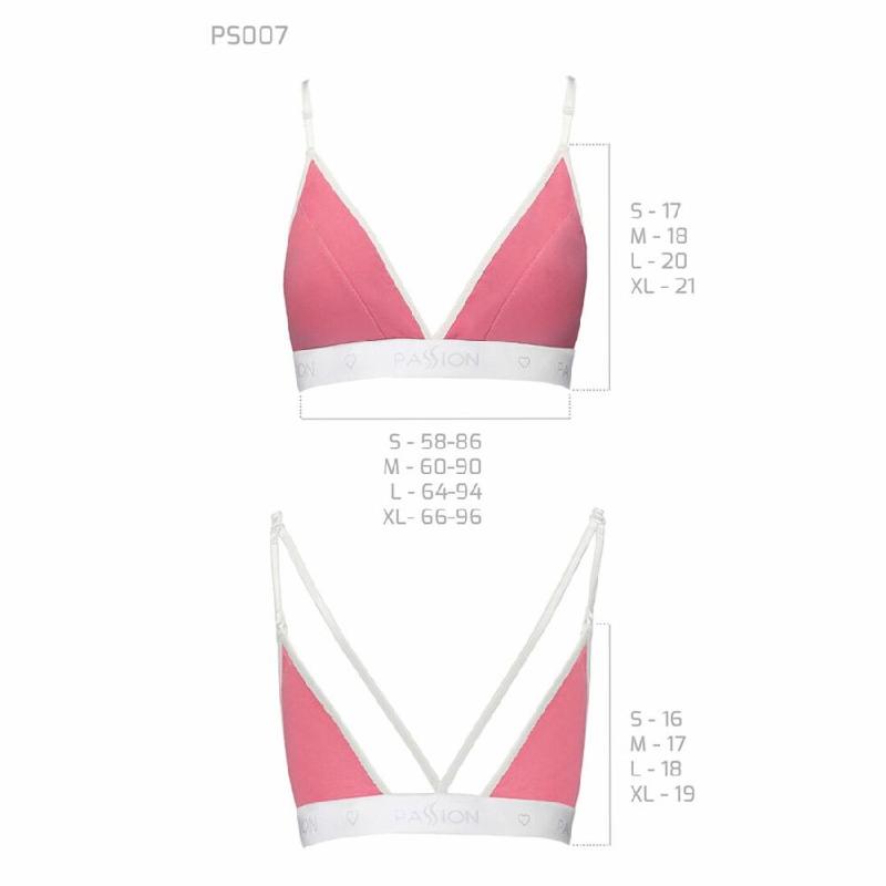 Спортивний топ з подвійними бретелями Passion PS007 TOP XL, pink